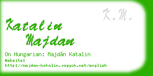katalin majdan business card